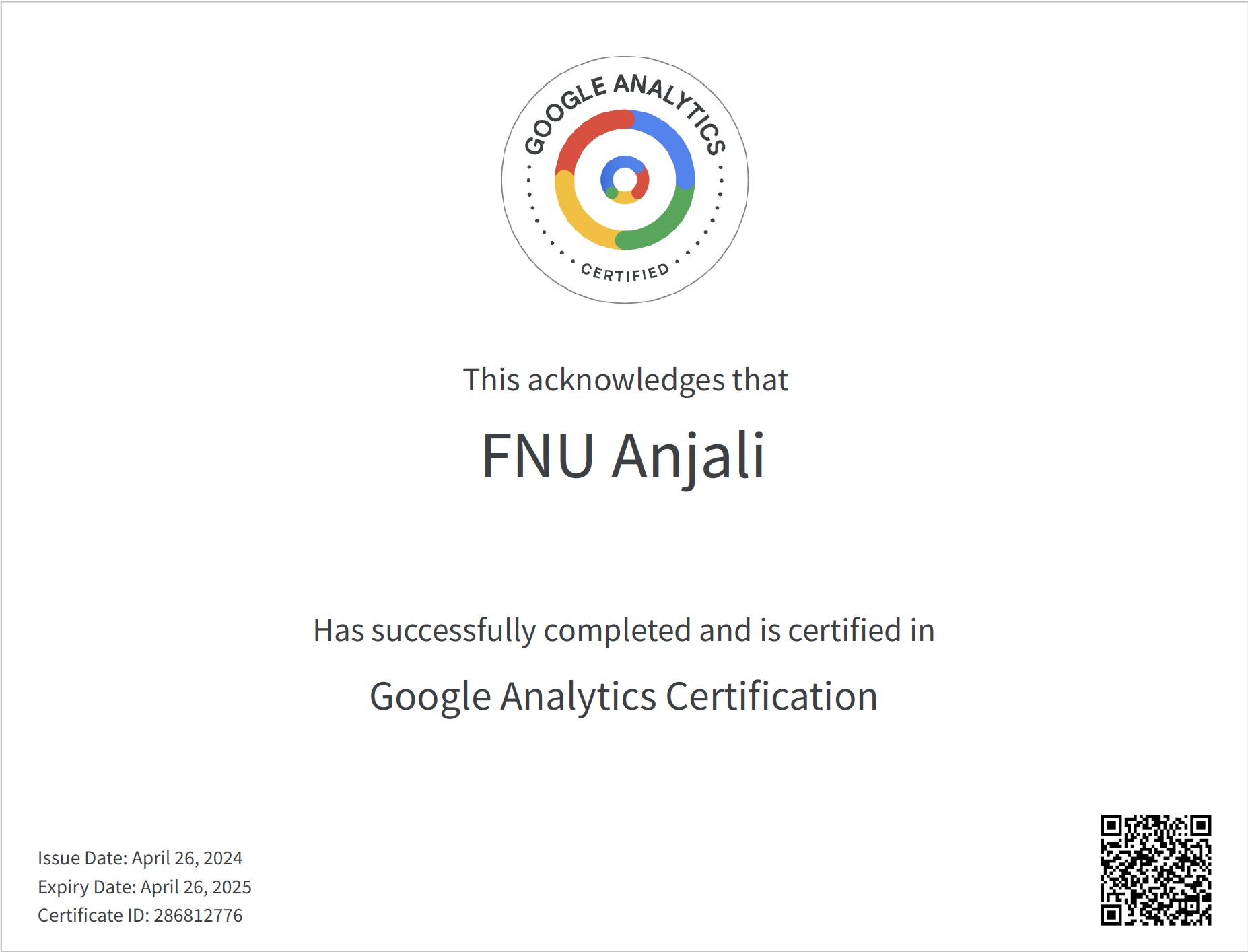Certification 2